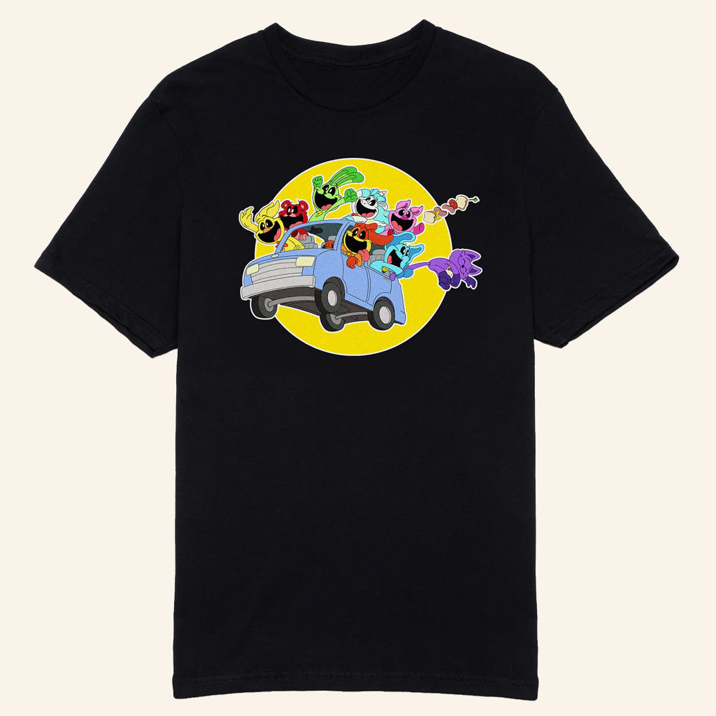 Poppy Playtime Merch Smiling Critters Black T-Shirt Unique Gifts For Husband - Lily Birch Market