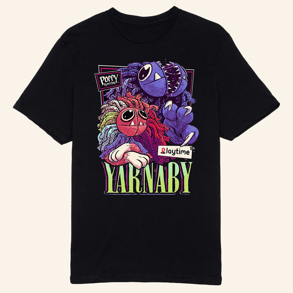 Poppy Playtime Merch Yarnaby Lounging Portrait Black T-Shirt Best Gifts For Him - Lily Birch Market