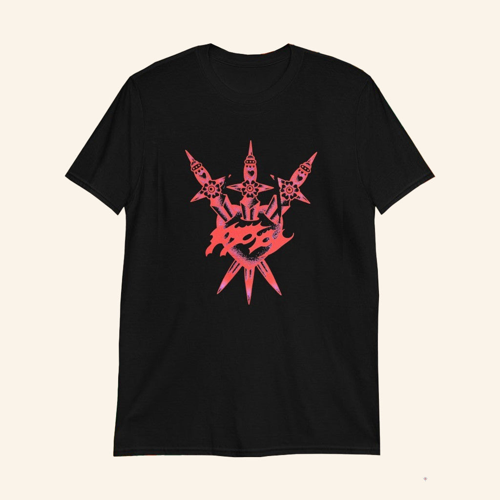 Poppy Throwing Star Black T-Shirt Unique Gifts For Boyfriend - Lily Birch Market