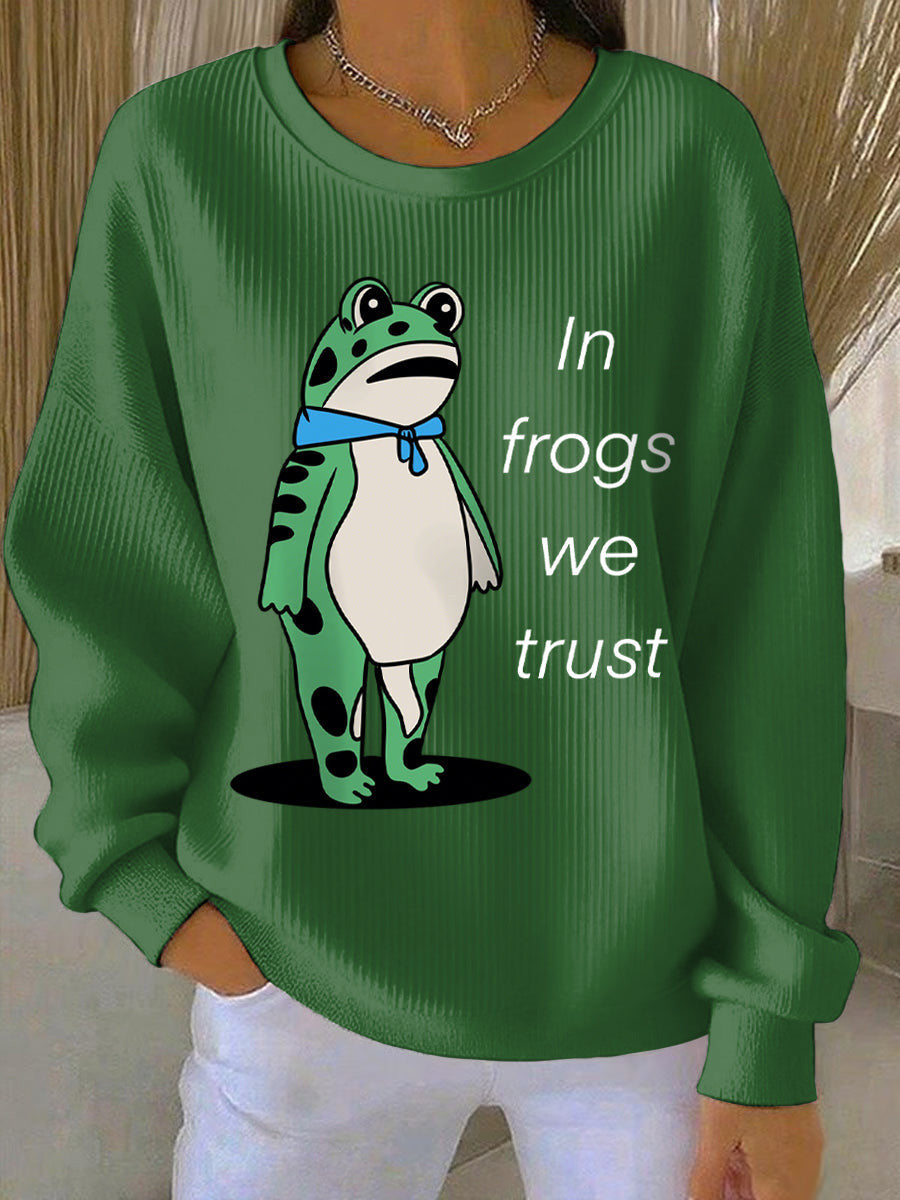 Portland Frog Against Ice Sweatshirt In Frogs We Trust Polish Frog Sweatshirt FDT Gifts - Lilybirchmarket