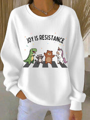 Portland Frog Against Ice Sweatshirt Joy Is Resistance Anti Fascism Sweatshirt FDT Gifts - Lilybirchmarket