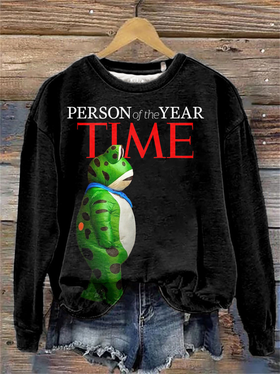 Portland Frog Against ICE Sweatshirt Polish Frog Person of The Year Print Sweatshirt - Lilybirchmarket