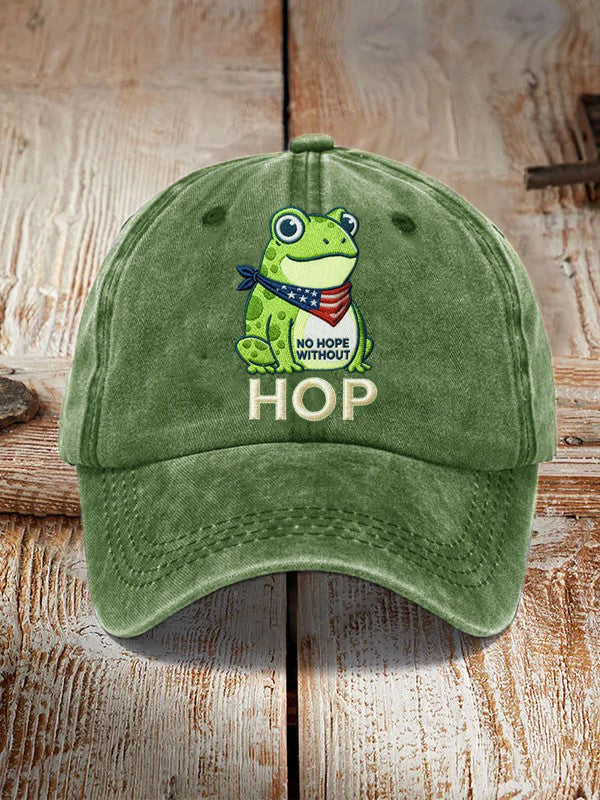 Portland Frog Hat Embroidered Frog Resist No Hope Without Hop Hat Gifts for Democracy - Lilybirchmarket