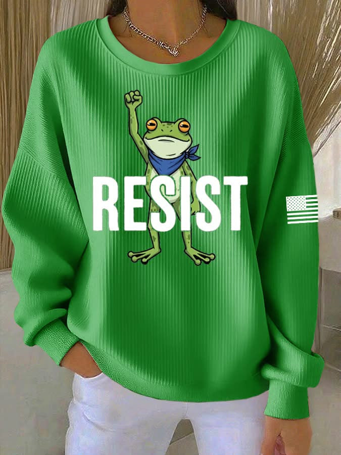 Portland Frog Protest Sweatshirt Resist Frog Sweatshirt Gifts For Mother - Lilybirchmarket