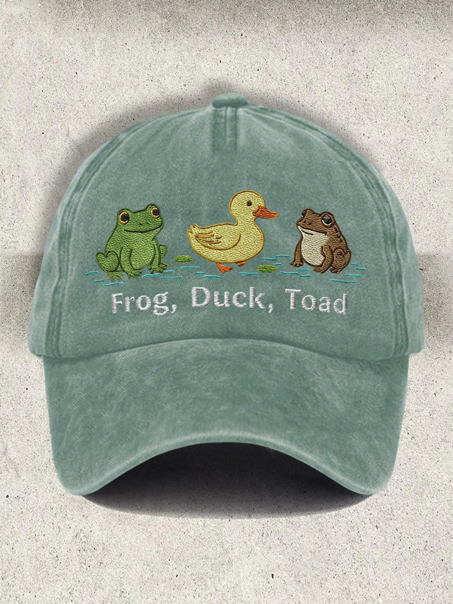 Portland Frog Resist Hat Embroidered FDT Frog Duck Toad Hat Portland Frog Merch Mom Gifts - Lilybirchmarket