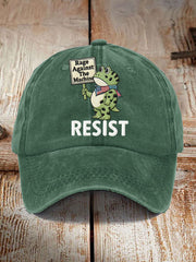 Portland Frog Resist Hat Embroidered Rage Against The Machine Hat Resist Frog Merch Gift - Lilybirchmarket