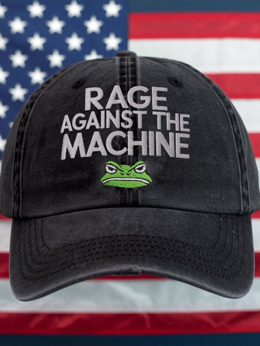 Portland Frog Resist Hat Embroidered Rage Against The Machine Hat Resist Frog Merch Gifts - Lilybirchmarket
