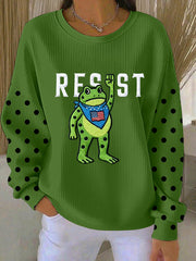 Portland Frog Resist Sweatshirt 8647 Portland Frog Sweatshirt Gifts for Activists - Lilybirchmarket