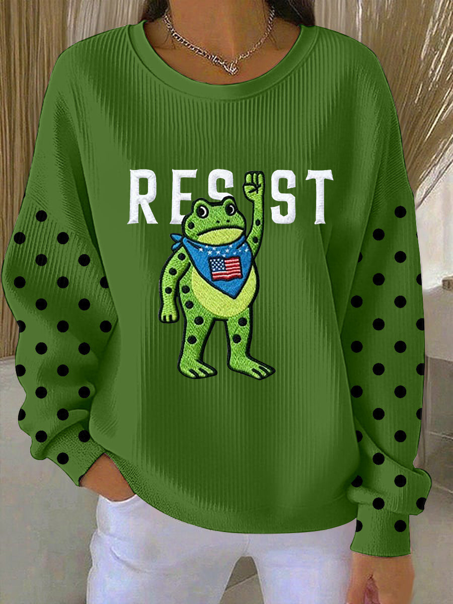 Portland Frog Resist Sweatshirt 8647 Portland Frog Sweatshirt Gifts for Activists - Lilybirchmarket