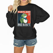 Portland Frog Resist Sweatshirt 8647 Resist Portland Frog Sweatshirt Gifts for Liberal - Lilybirchmarket