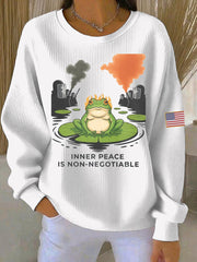 Portland Frog Resist Sweatshirt Anti Fascism Frog Sweatshirt No Kings In America Merch Gifts - Lilybirchmarket