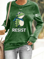 Portland Frog Resist Sweatshirt Anti Fascism Frog Sweatshirt No Kings Merch Gifts For Activists - Lilybirchmarket