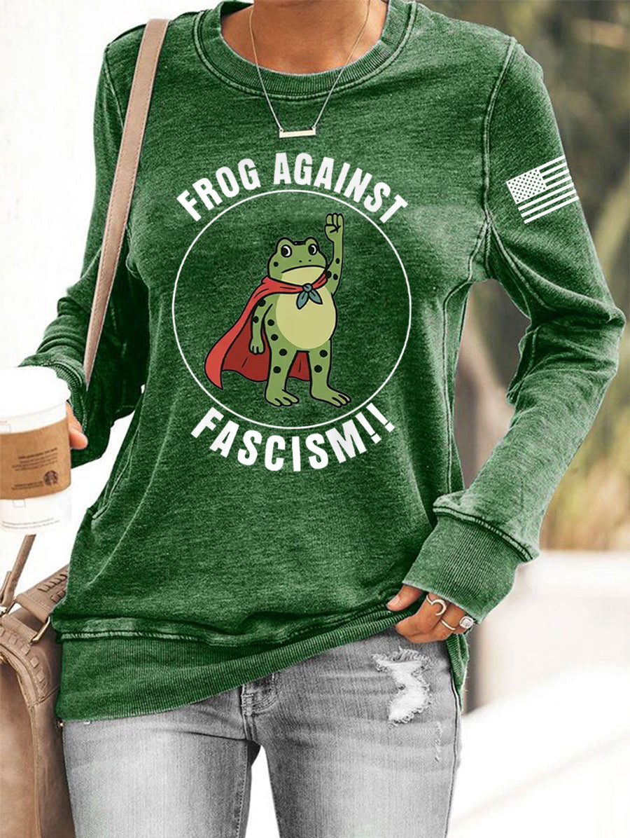 Portland Frog Resist Sweatshirt Frog Against Fascism Sweatshirt No Kings Merch Gifts for Her - Lilybirchmarket