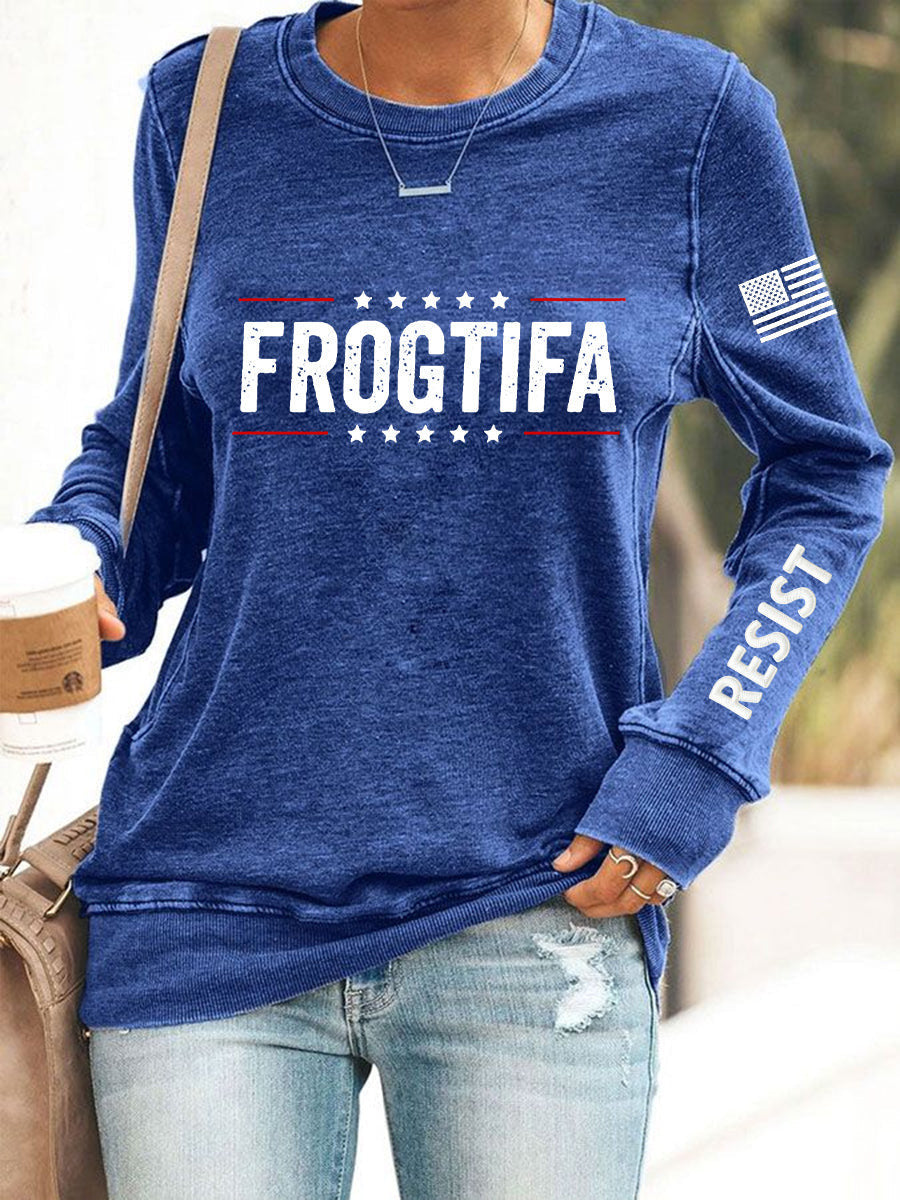 Portland Frog Resist Sweatshirt Frogtifa Resist Sweatshirt No'Kings Merch Gifts For Supporters - Lilybirchmarket