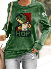 Portland Frog Resist Sweatshirt HOP Sweatshirt No Kings In America Merch Mom Gifts - Lilybirchmarket