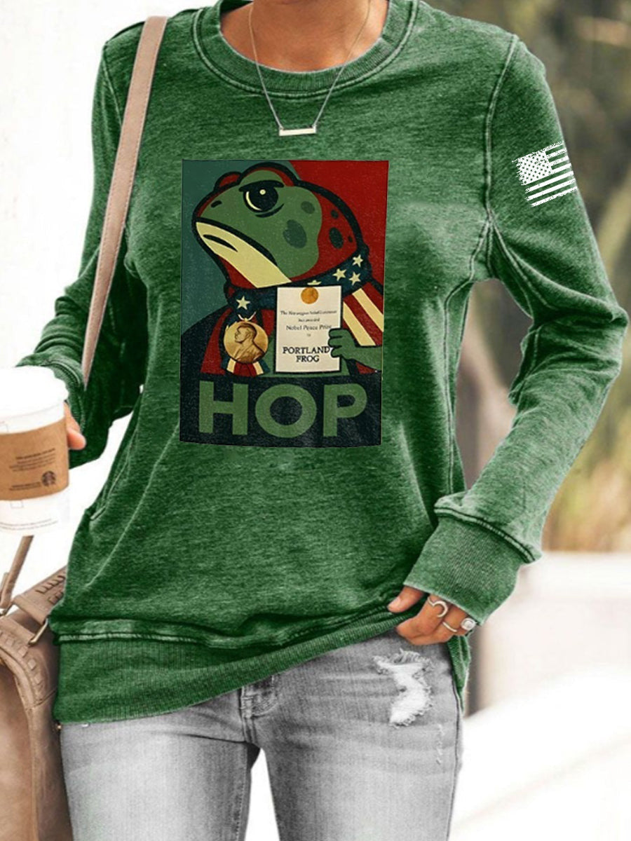 Portland Frog Resist Sweatshirt HOP Sweatshirt No Kings In America Merch Mom Gifts - Lilybirchmarket
