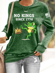 Portland Frog Resist Sweatshirt No King Since 1776 Sweatshirt No Kings In America Clothing - Lilybirchmarket