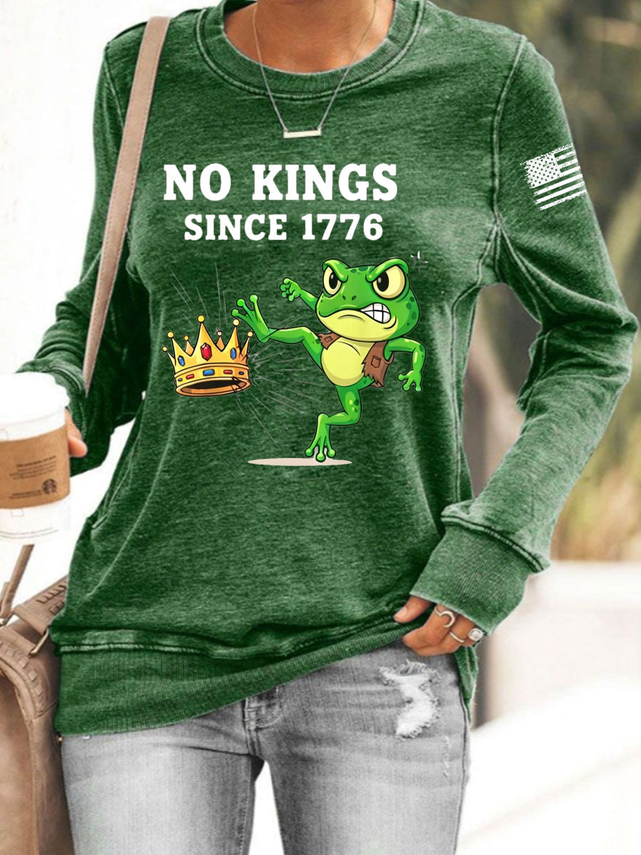 Portland Frog Resist Sweatshirt No King Since 1776 Sweatshirt No Kings In America Clothing - Lilybirchmarket