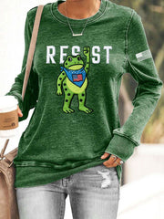 Portland Frog Resist Sweatshirt No Kings In America Sweatshirt 8647 Merch - Lilybirchmarket