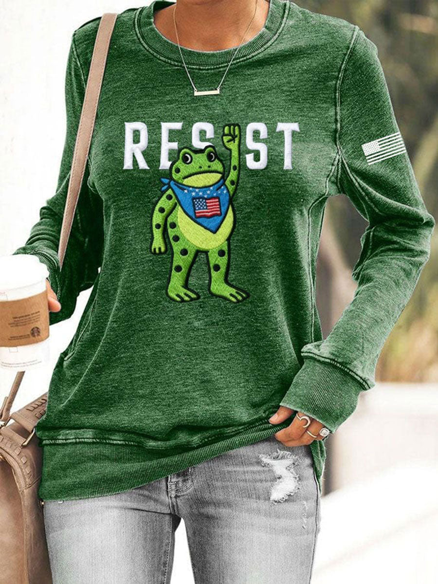 Portland Frog Resist Sweatshirt No Kings In America Sweatshirt 8647 Merch - Lilybirchmarket