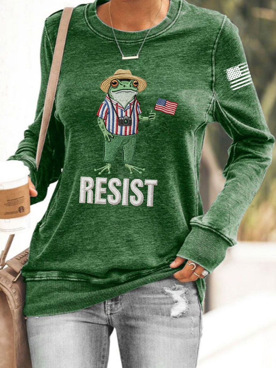 Portland Frog Resist Sweatshirt No Kings Merch No Kings In America Merch Gifts For Mom - Lilybirchmarket