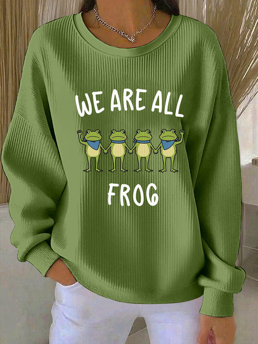 Portland Frog Resist Sweatshirt We Are All Frog Sweatshirt No Kings In America Merch Mom Gifts - Lilybirchmarket