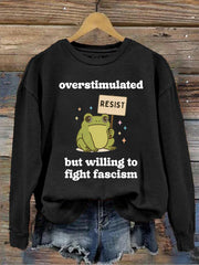 Portland Frog Sweatshirt 8647 Resist Portland Frog Sweatshirt No Kings Merch - Lilybirchmarket