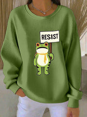 Portland Frog Sweatshirt Portland Frog Against ICE Sweatshirt No Kings In America Merch Gifts - Lilybirchmarket