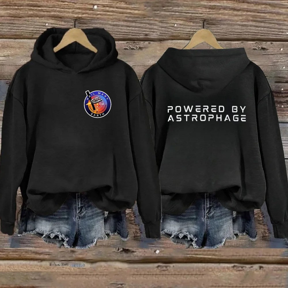 Powered By Astrophage Hoodie Project Hail Mary Merch Best Gifts For Sci Fi Fans For Her - Lilybirchmarket
