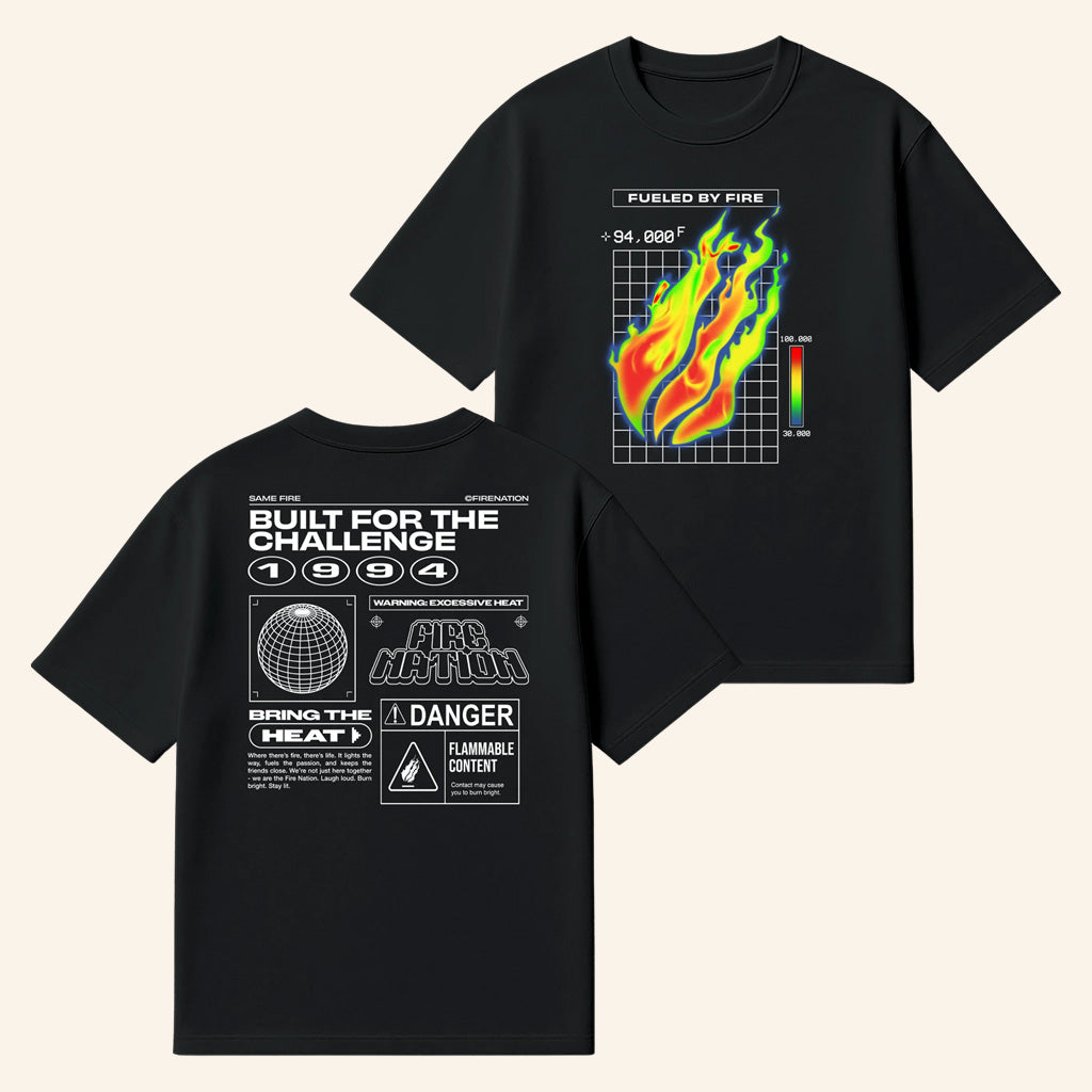 Prestonplayz Fire Merch Thermal Flame T-Shirt Fueled By Fire Shirt Best Gifts For Him - Lily Birch Market