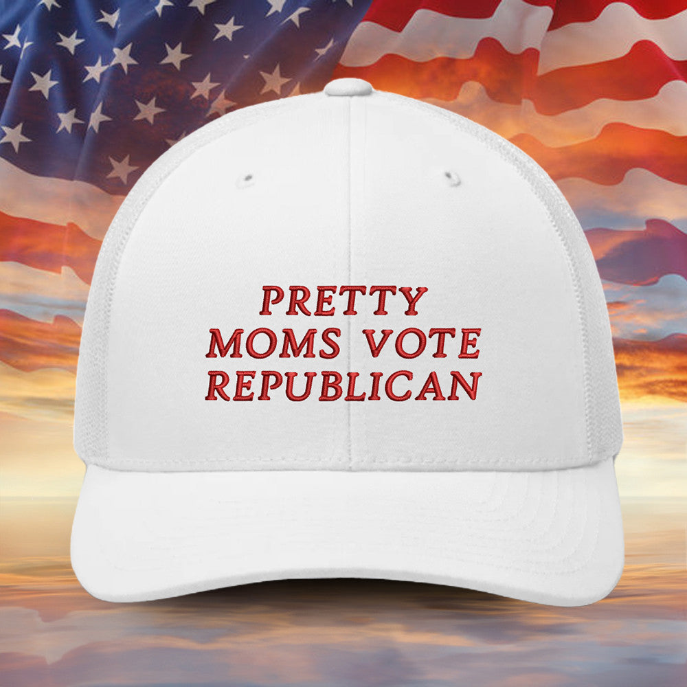 Pretty Moms Vote Republican Embroidered Hat Support For Republican Patriot Hat Gifts For Mom - Lilybirchmarket