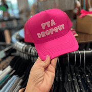 PTA Dropout Pink Trucker Hat Embroidered Gift Idea for Wife Casual Street Hat - Lilybirchmarket