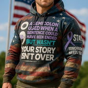 PTSD Awareness Your Story Isnt Over Hoodie US A Flag Hoodie Suicide Prevention Apparel - Lilybirchmarket