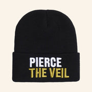 PTV Merch Pierce The Devil Logo Beanie Embroidered Birthday Gift For Rock Fans - Lilybirchmarket