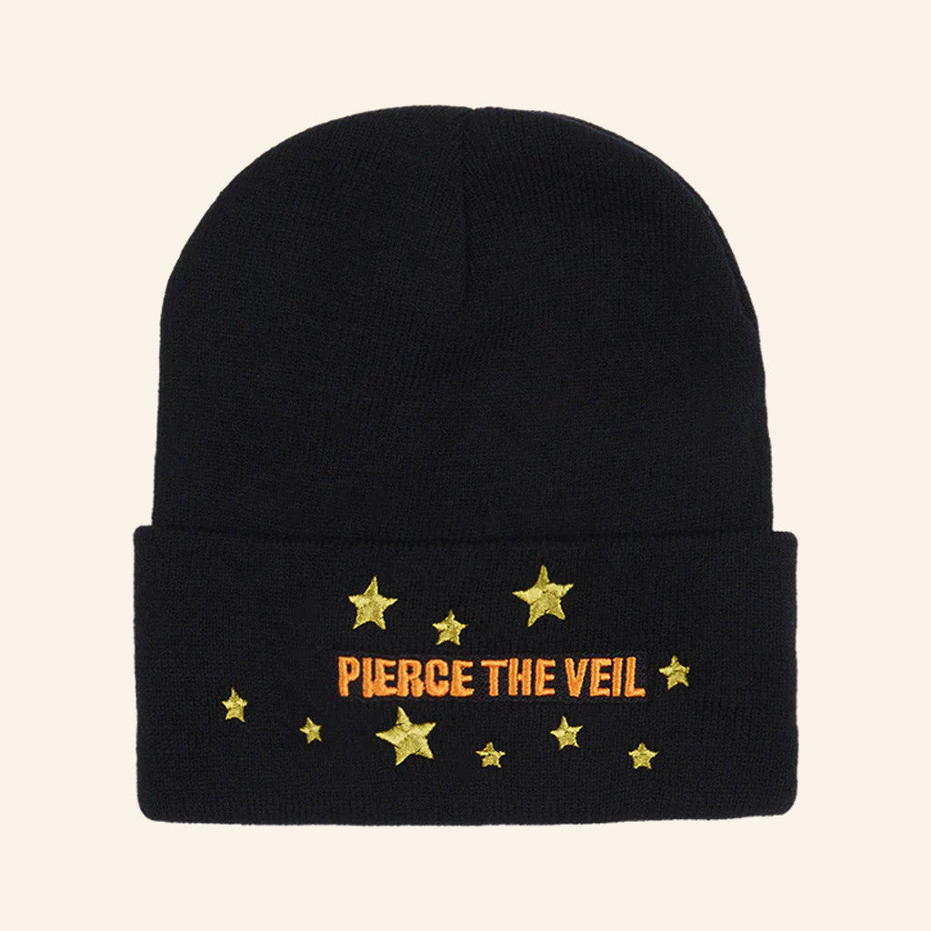 PTV Merch Stars Beanie Embroidered Pierce The Devil Hat Gift For Rock Fans - Lilybirchmarket