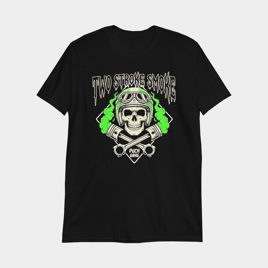 Puch Gang Two Stroke Smoke Skull T-Shirt Best Gifts For Husband - Lily Birch Market