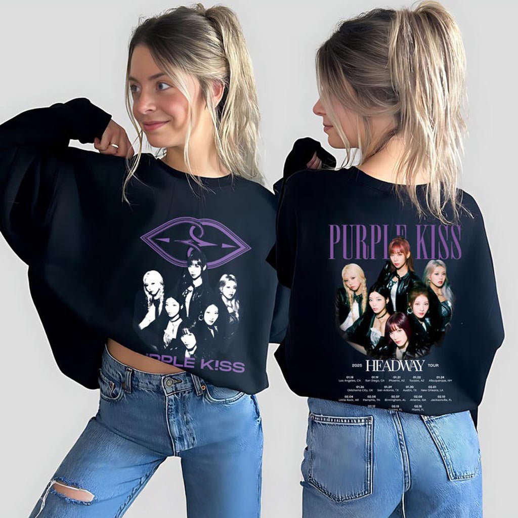 Purple Kiss Shirt, Purple Kiss HeadWay Tour Shirt, Purple Kiss Headway Sweatshirt, Headway - Lilybirchmarket