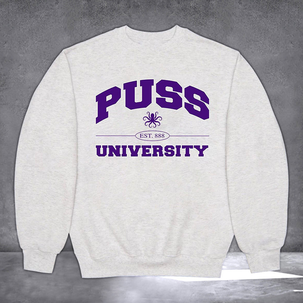 Puss University Sweatshirt Puss University Clothing Gifts For Him Her - Lilybirchmarket
