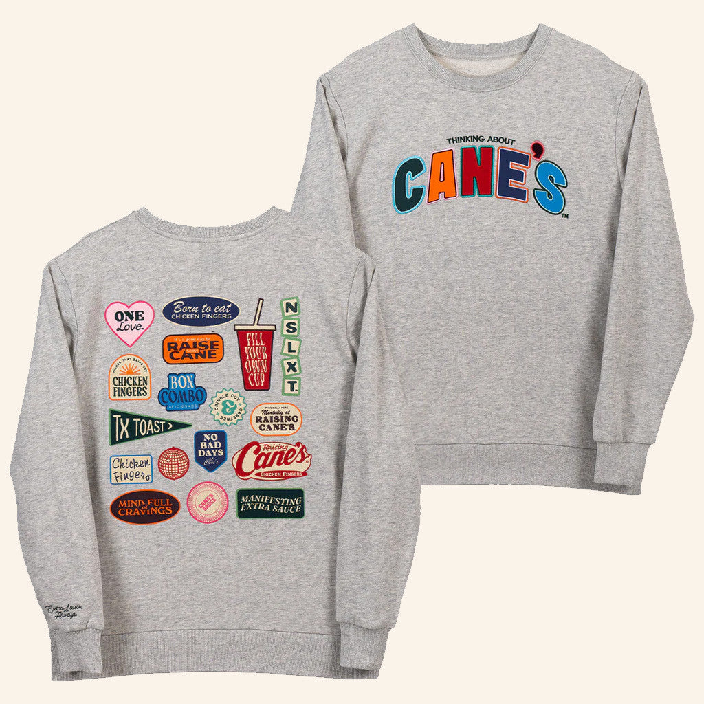 Raising Canes Merch Thinking About Cane's Sweatshirt Best Christmas Gifts For Friends - Lilybirchmarket
