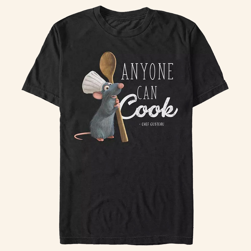 Ratatouille Merch D Pixar Ratatouille Anyone Can Cook T-Shirt Remy The Rat Merch Gifts Ideas - Lily Birch Market