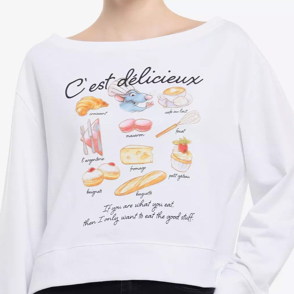 Ratatouille Merch D Pixar Ratatouille Menu Cropped Sweatshirt Gifts For Her - Lilybirchmarket