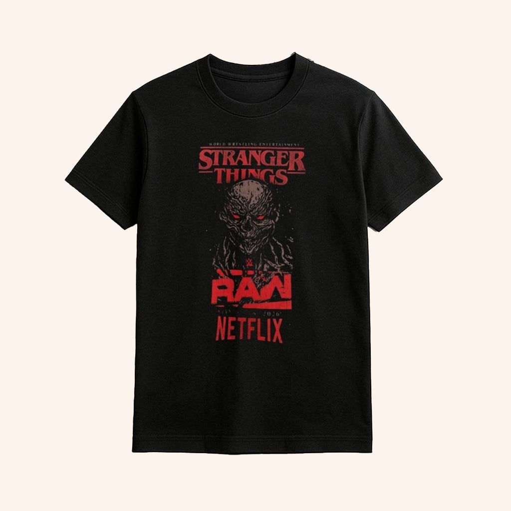 RAW WWE X Stranger Things Vecna T-Shirt RAW X Stranger Things Merch Gifts For WWE Fans - Lily Birch Market