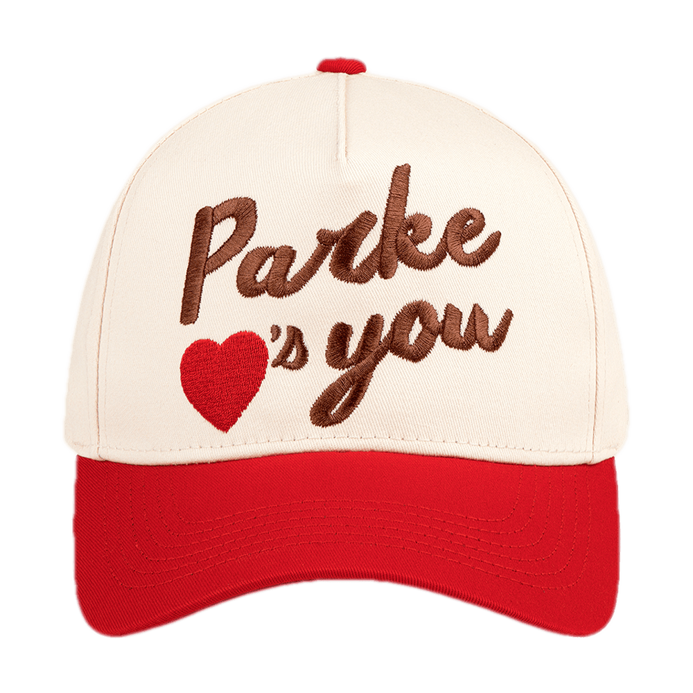 Red And Natural Parke Hat Parke Summer Drop Gift Ideas For Best Friend - Lilybirchmarket