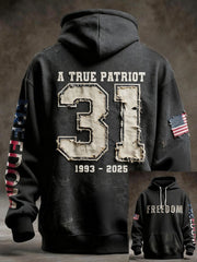 Red Charlie Kirk 31 Hoodie A True Patriot Wear Red On October 14 National Day Apparel Gifts - Lilybirchmarket