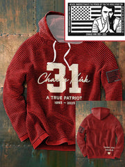 Red Charlie Kirk A True Patriot Hoodie 31 Thank You Charlie Patriotic Merch Memorial Gifts - Lilybirchmarket