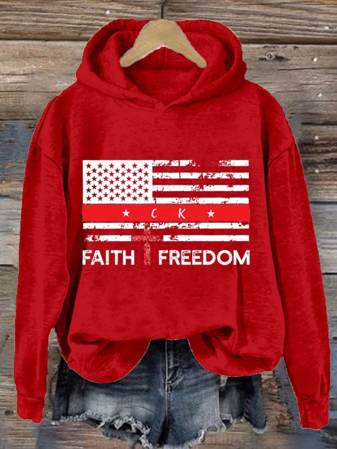 Red Charlie Kirk Faith Freedom Hoodie Wear Red October 14 Birthday Memorial Tribute Clothes - Lilybirchmarket