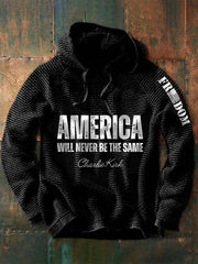 Red Charlie Kirk Freedom Hoodie America I Will Never Be The Same Wear Red For Oct 14 Day - Lilybirchmarket