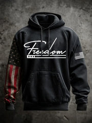 Red Charlie Kirk Freedom Hoodie American Flag Wear Red For Charlie Kirk Day October 14 - Lilybirchmarket