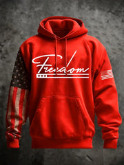 Red Charlie Kirk Freedom Hoodie Charlie Kirk Funeral Merch Wear Red Day 2025 Apparel - Lilybirchmarket