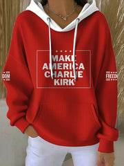 Red Charlie Kirk Freedom Hoodie Make America Charlie Kirk Wear Red For Charlie Kirk Day 2025 - Lilybirchmarket